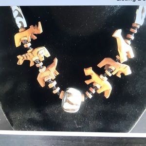 Lion king wood necklace 12” animals approx 1”